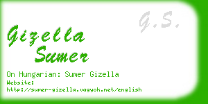 gizella sumer business card